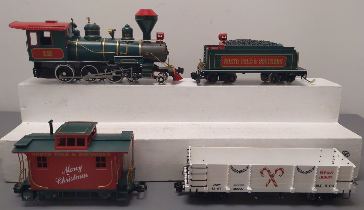 Bachmann 90037 Night Before Christmas G Gauge Steam Starter Train Set EX/Box