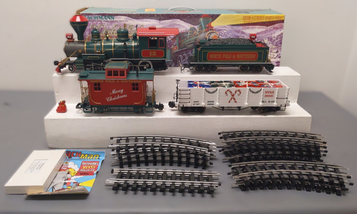 Bachmann 90037 Night Before Christmas G Gauge Steam Starter Train Set EX/Box
