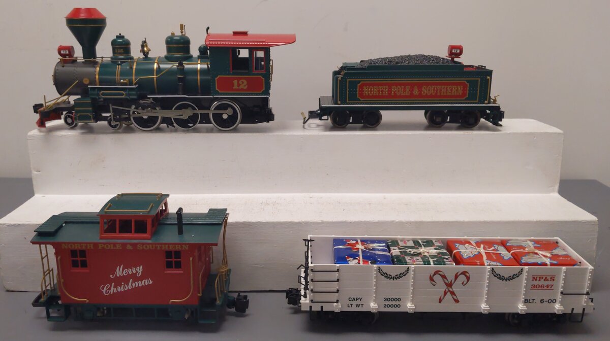 Bachmann 90037 Night Before Christmas G Gauge Steam Starter Train Set EX/Box