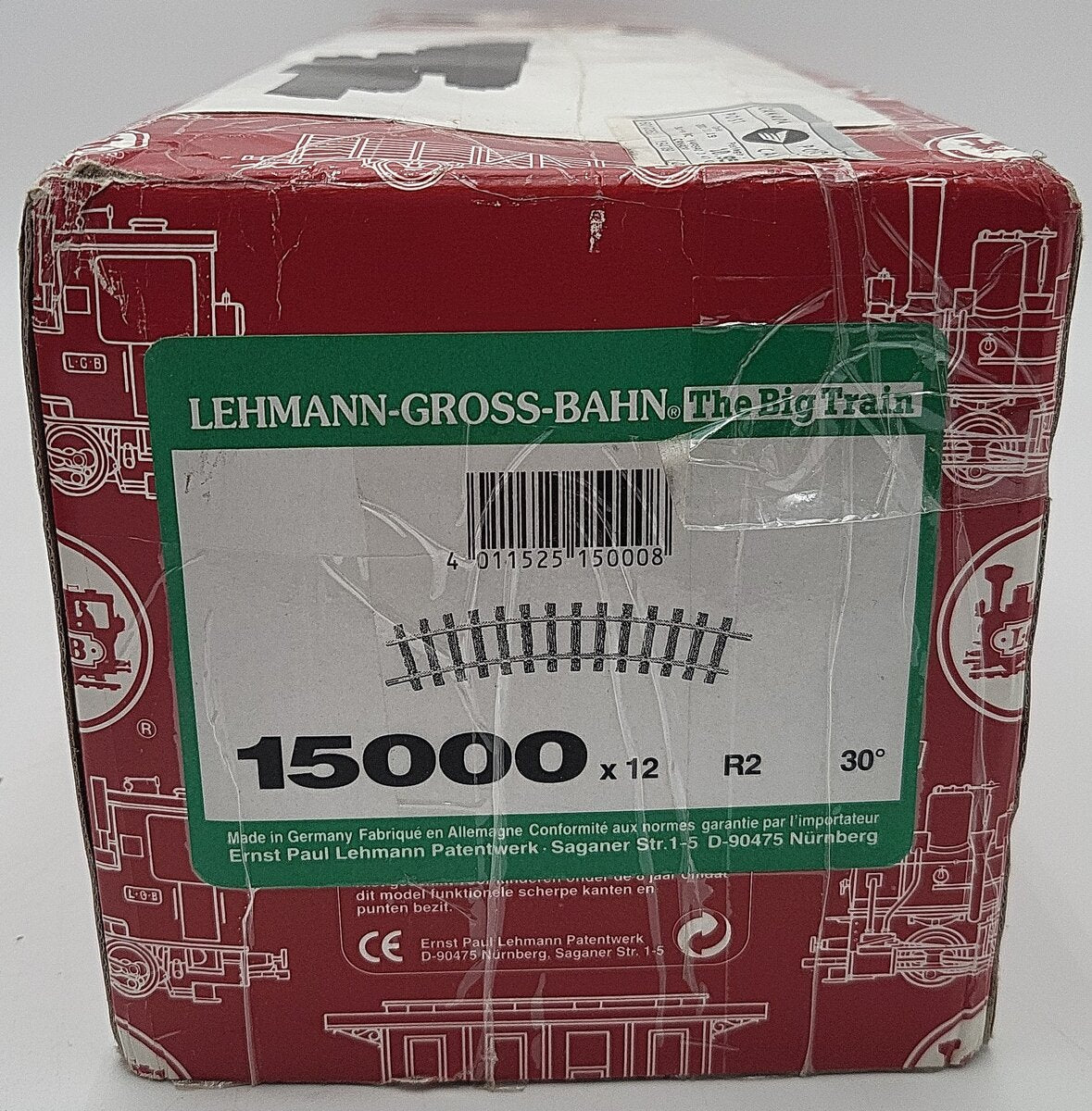 LGB 15000 G Scale Wide Radius Curved Track (Box of 12) EX/Box