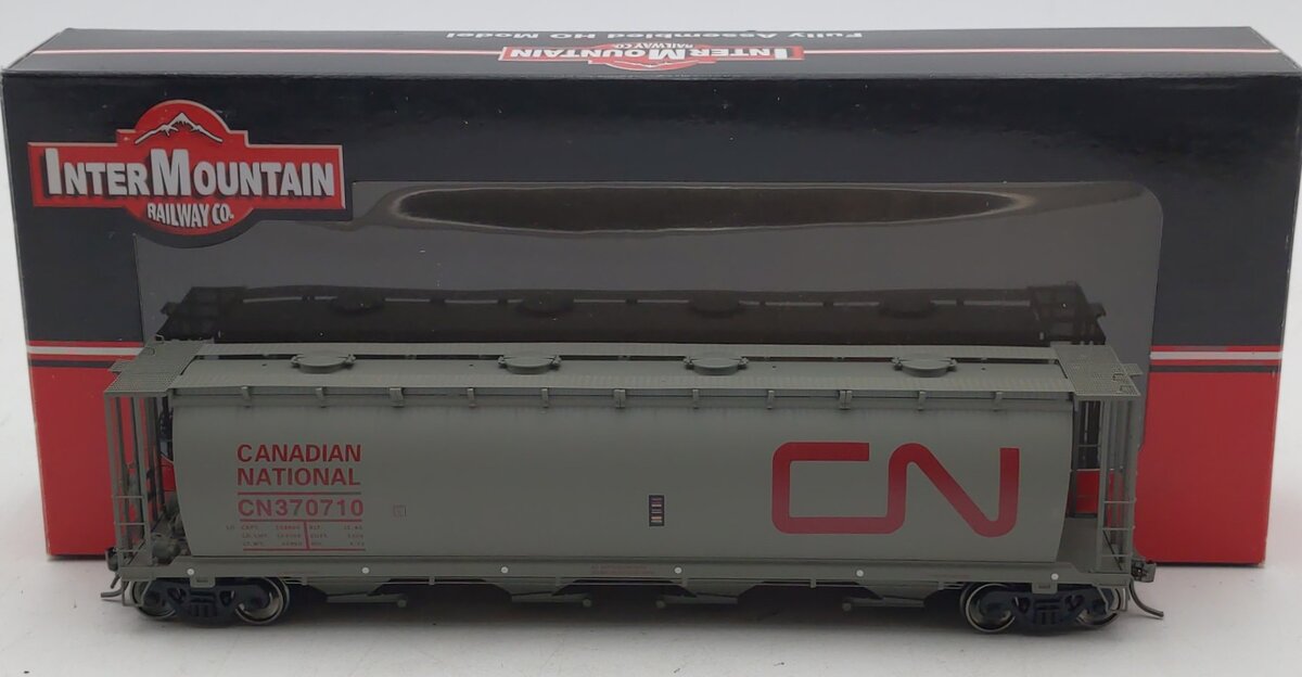 InterMountain 45225-10 HO Canadian National 4-Bay Cylindrical Hopper #370710 LN/Box
