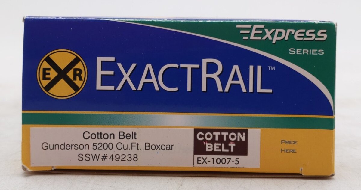 ExactRail EX-1007-5 HO Cotton Belt Gunderson 5200 Cu.Ft. Boxcar SSW #49238