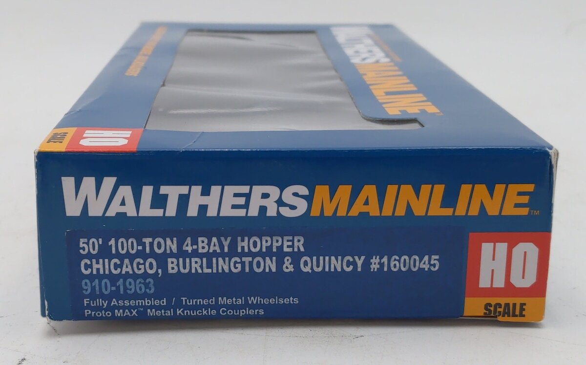 Walthers 910-1963 HO CB&Q 50' 100-Ton 4-Bay Hopper #160045
