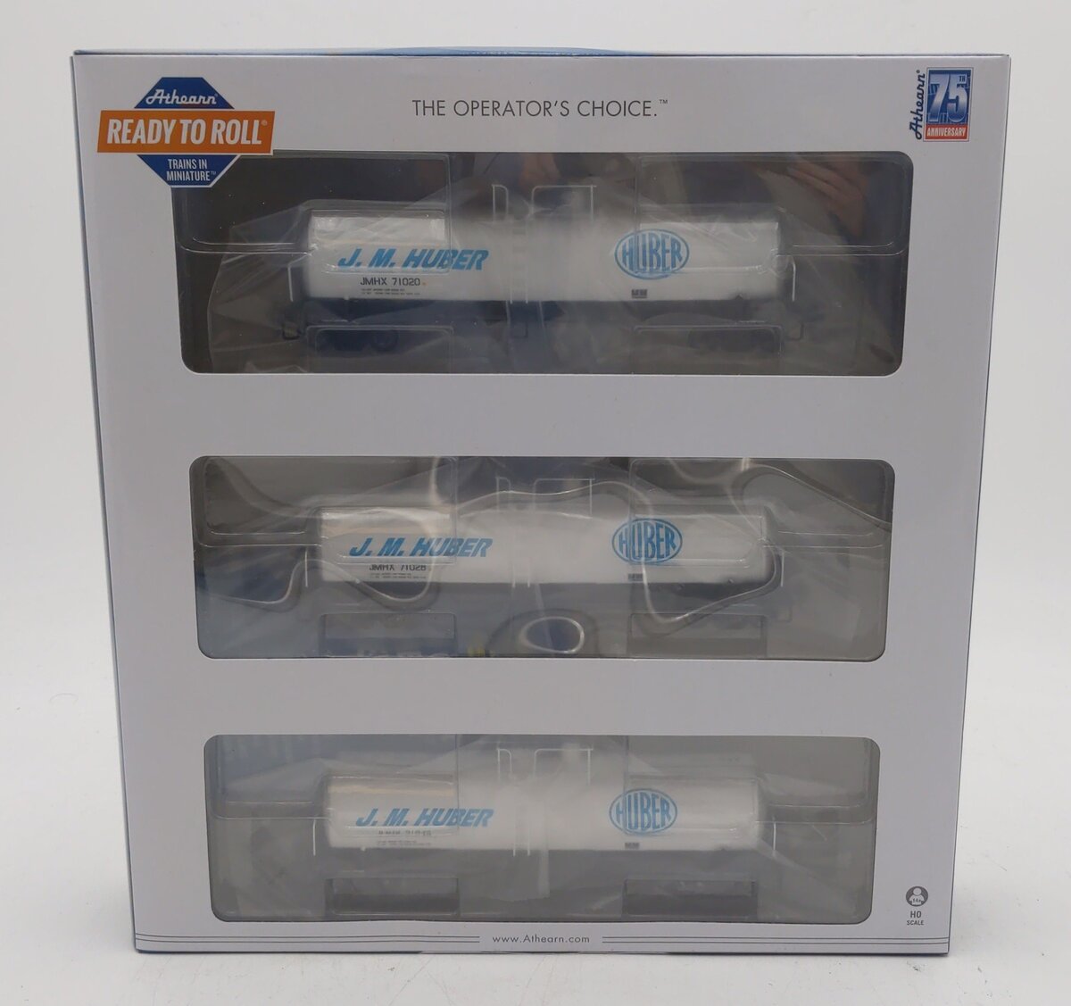 Athearn 16369 HO JMHX RTR 16,000-Gallon Clay Slurry Tank Car #1 (Set of 3)