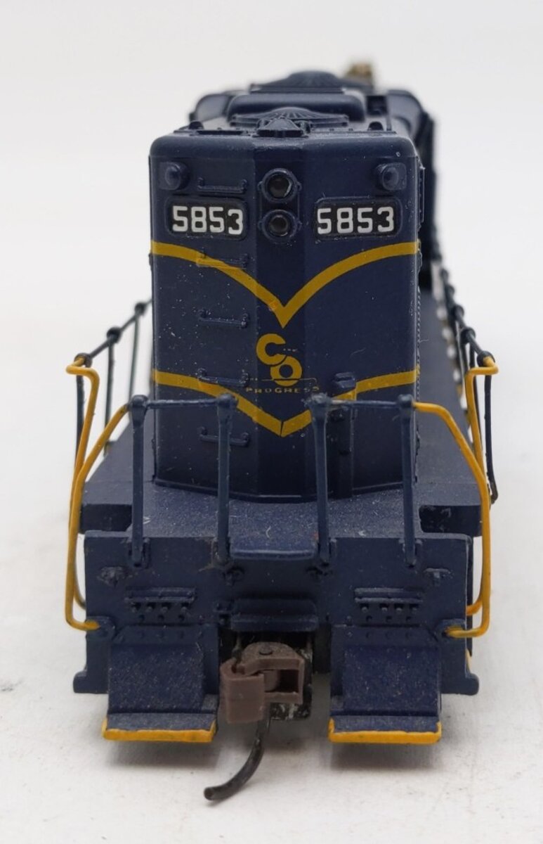 Hobby Town 67408F HO C&O GP-9 Flywheel Drive Power Diesel Locomotive#5853-Custom EX/Box