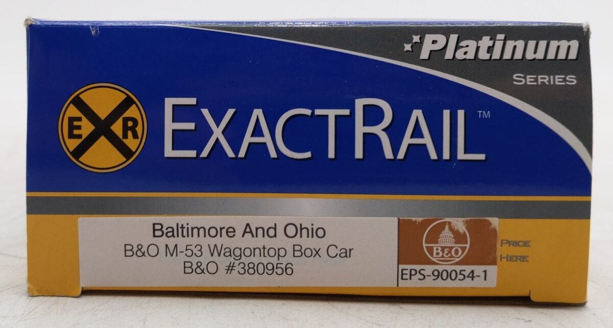 ExactRail EPS-90054-1 HO Scale Baltimore & Ohio M-53 Wagontop Box Car #380956 LN/Box