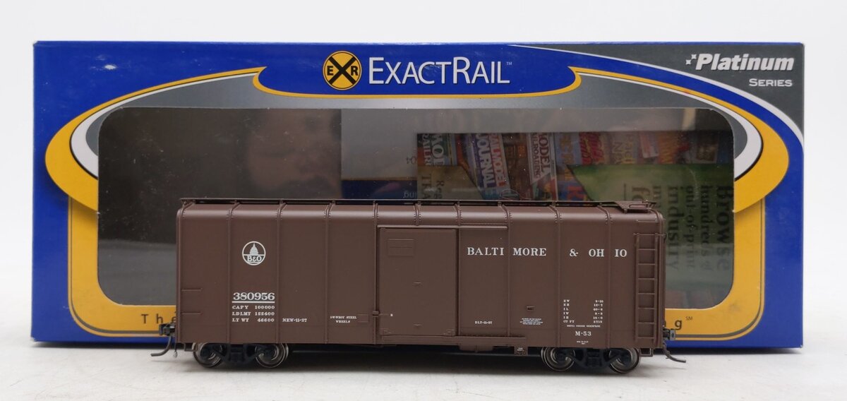 ExactRail EPS-90054-1 HO Scale Baltimore & Ohio M-53 Wagontop Box Car #380956 LN/Box