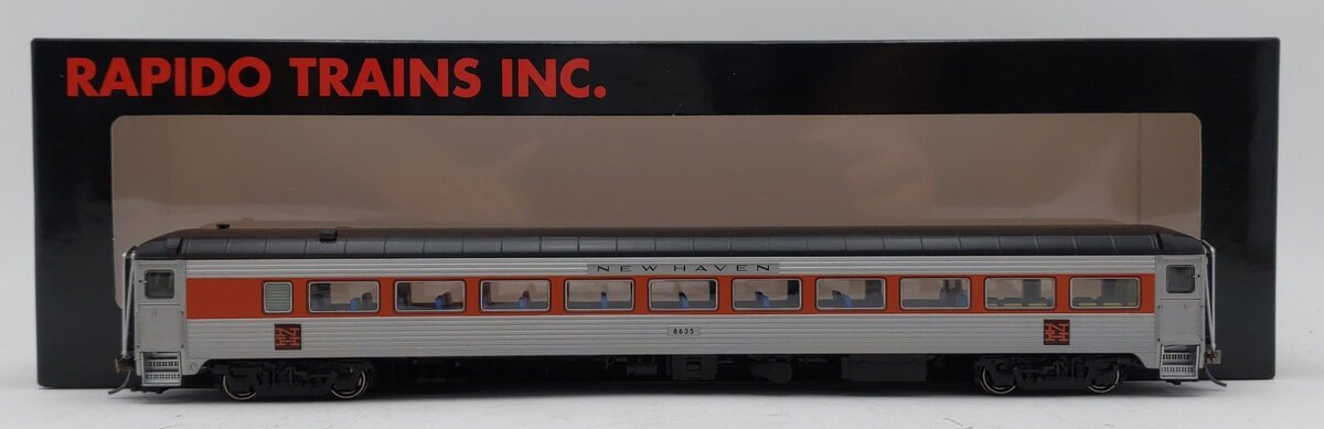 Rapido Trains 017225 HO New Haven Pullman-Bradley Coach #8635 (No Skirting)