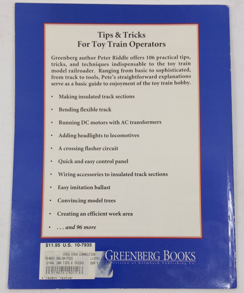 Tips and Tricks for Toy Train Operators Paperback Book By Peter H. Riddle VG