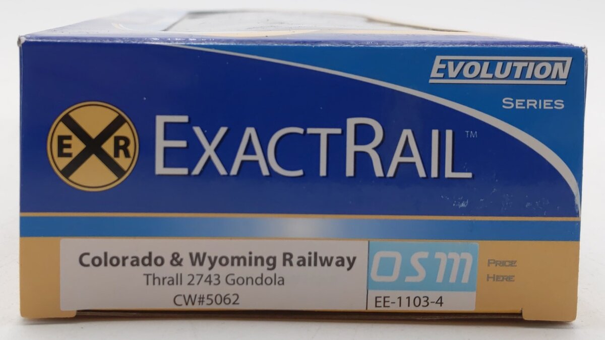 ExactRail EE-1103-4 HO Colorado & Wyoming Railway Thrall 2743 Gondola CW #5062