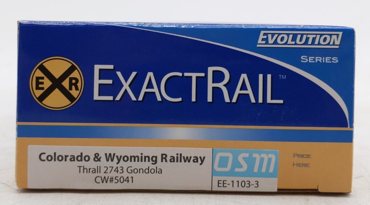 ExactRail EE-1103-3 HO Colorado & Wyoming Railway Thrall 2743 Gondola CW #5041
