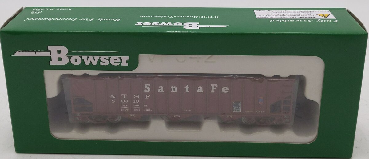 Bowser 42500 HO Santa Fe 70 Ton 14 Panel 3-Bay Hopper Car #80310