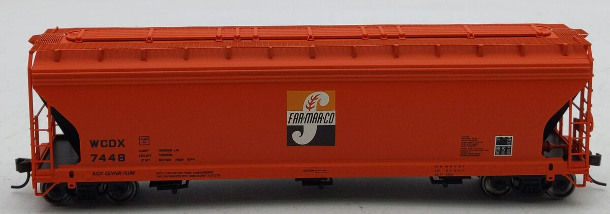 Atlas 20003481 HO Far-Mar-Co ACF 4650 Centerflow Covered Hopper #7448