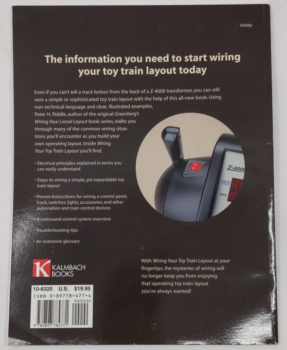 Wiring Your Toy Train Layout Paperback Book By Peter H. Riddle, Gay Riddle VG