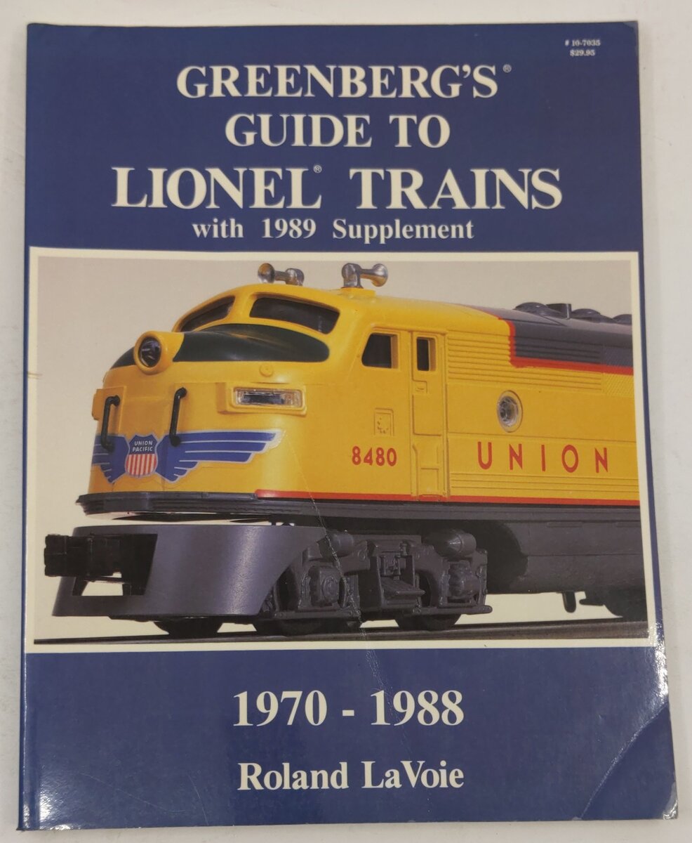 Greenberg's Guide to Lionel Trains, 1970-1988, with 1989 Supplement Paperback VG
