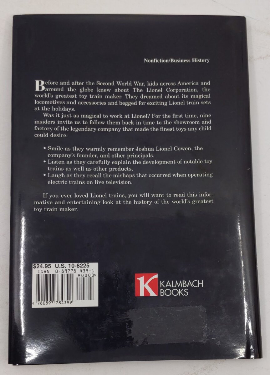 The World's Greatest Toy Train Maker Hardcover Book By Roger Carp VG