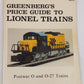 Greenberg's Price Guide to Lionel Trains Postwar O and O-27 Trains Paperback VG