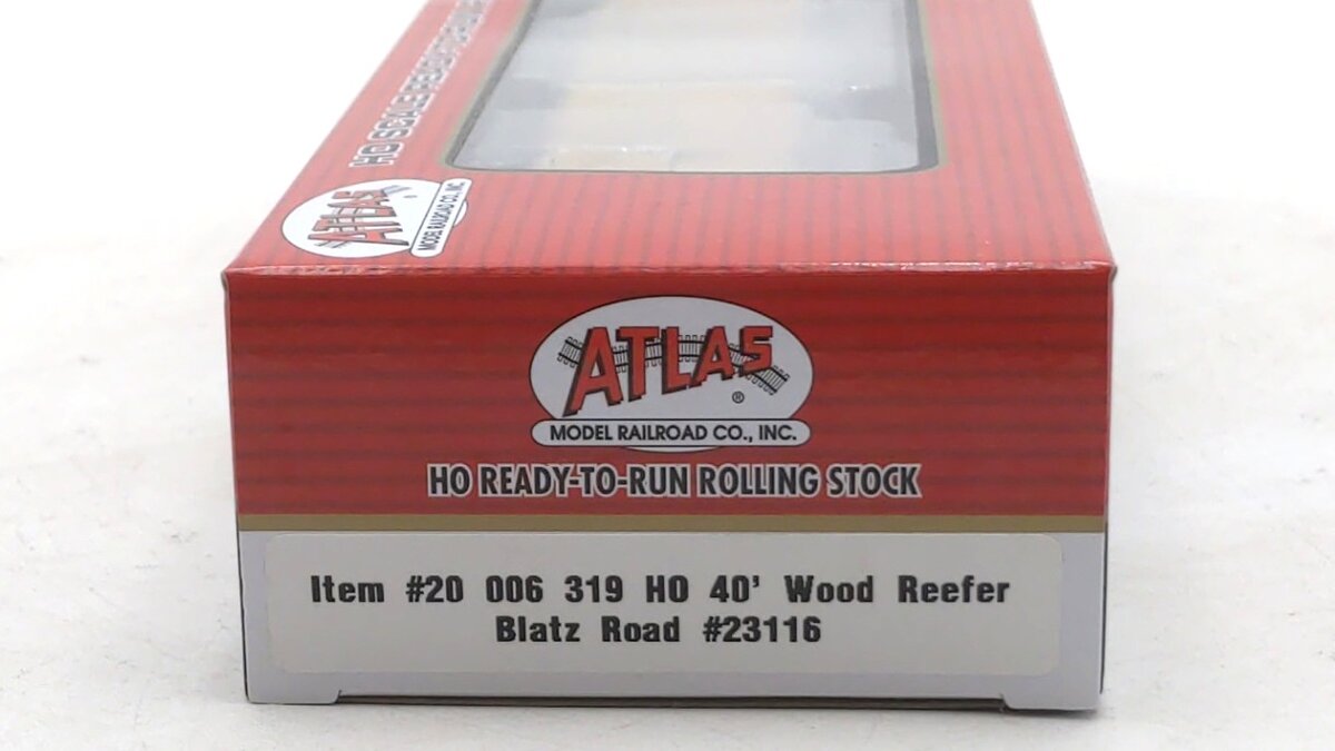 Atlas 20006319 HO Union Refrigerator Transit Blatz Road 40' Wood Reefer #23116