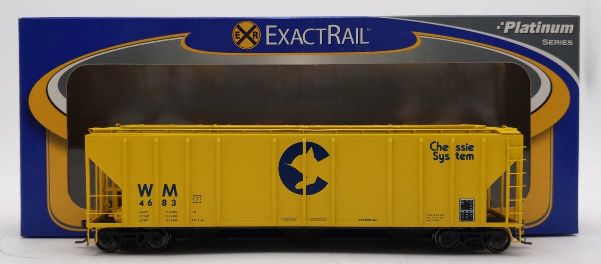 ExactRail EP-80163-4 HO Chessie System PS-2CD Covered Hopper: #4683
