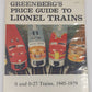 Greenberg's Price Guide to Lionel Trains, 1945-1979 Paperback Book EX