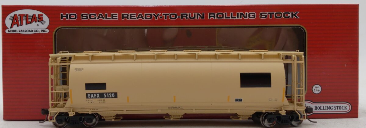 Atlas 20005766 HO Rail Logistics EAFX 3-Bay Cylinder Hopper #5120