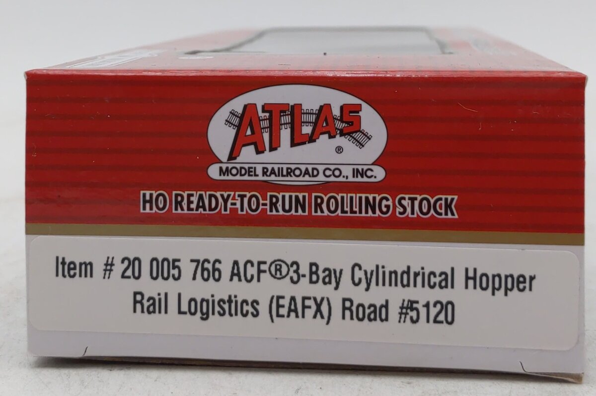 Atlas 20005766 HO Rail Logistics EAFX 3-Bay Cylinder Hopper #5120