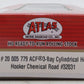 Atlas 20005779 HO Hooker Chemical 3-Bay Cylinder Hopper #32031