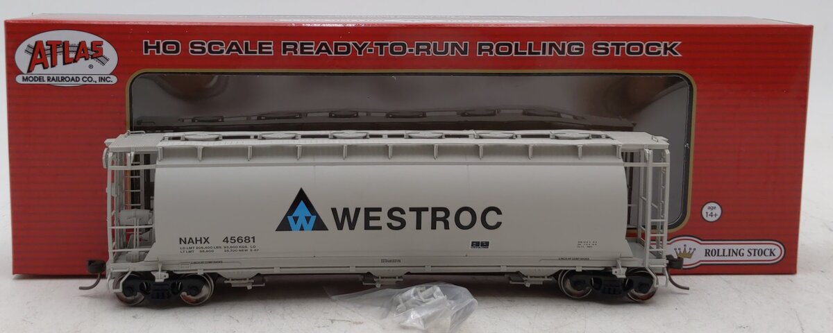 Atlas 20005772 HO WESTROC 3-Bay Cylinder Hopper #45681