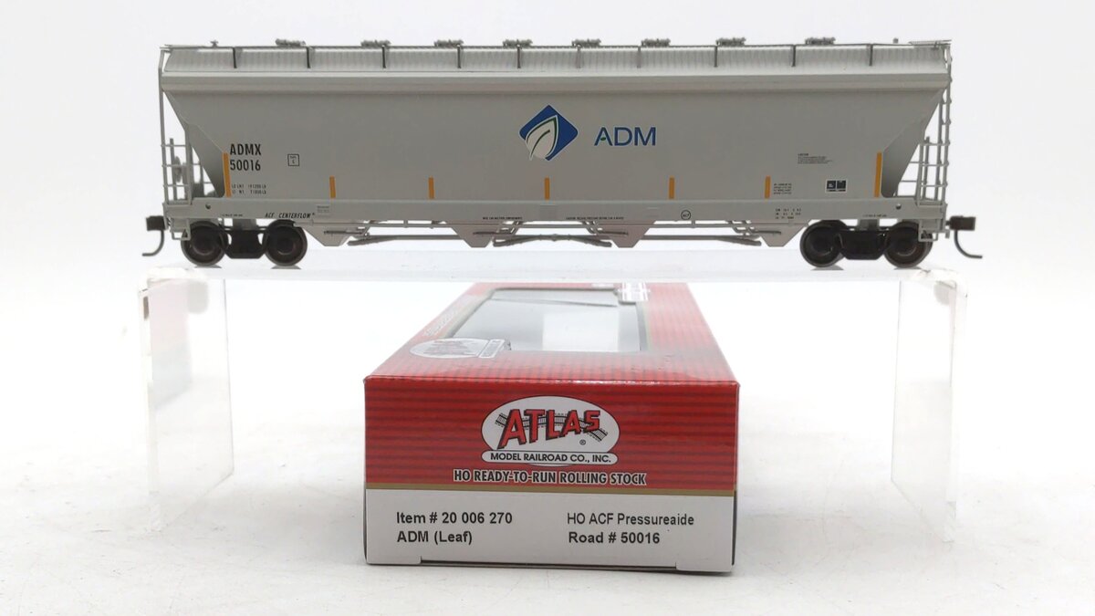 Atlas 20006270 HO ADM Leaf Pressureaide Covered Hopper #50016