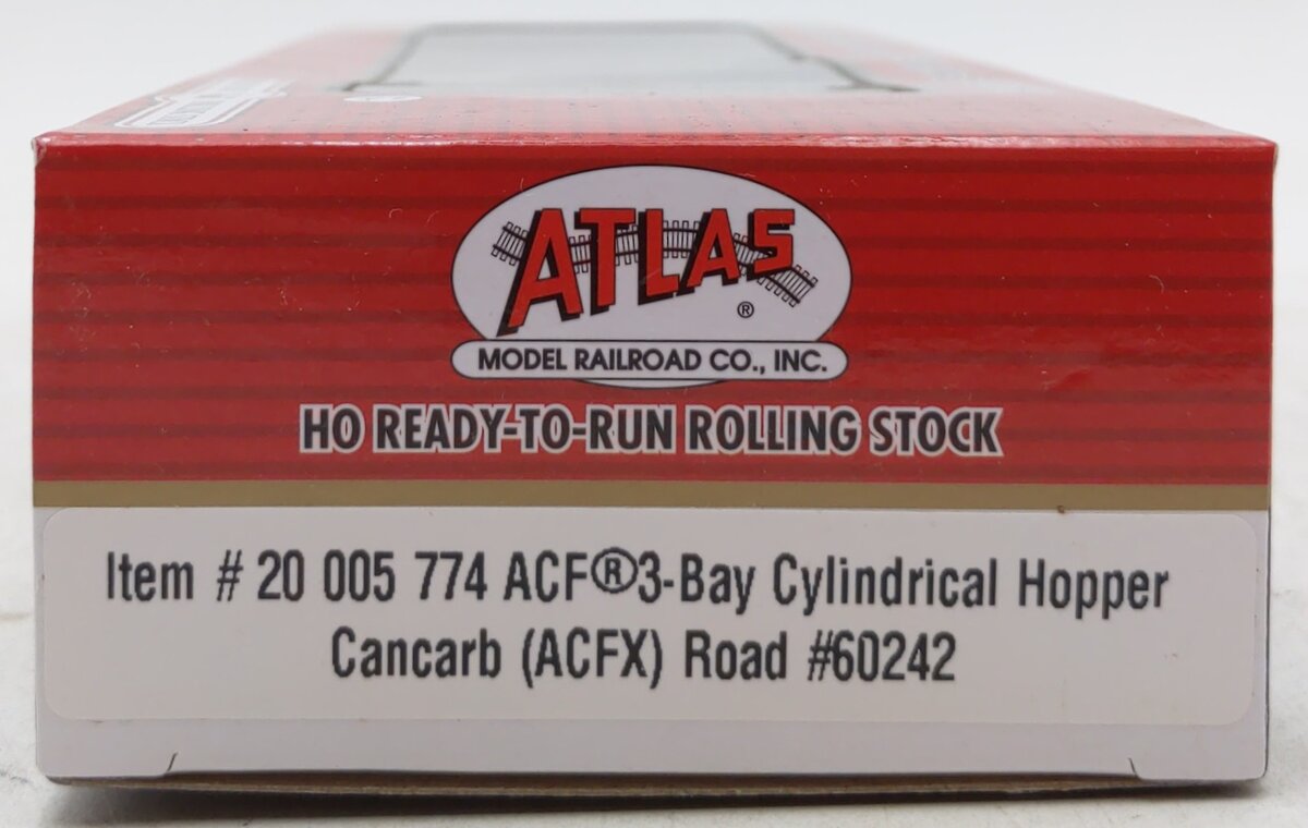 Atlas 20005774 HO Cancarb ACFX 3-Bay Cylindrical Hopper #60242
