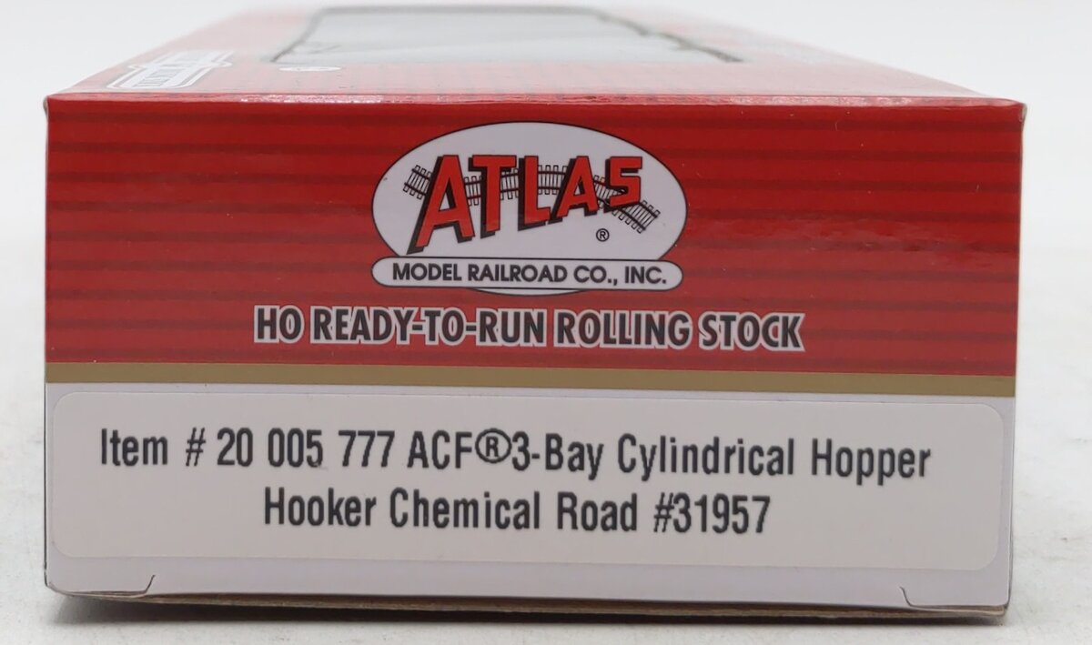 Atlas 20005777 HO Scale Hooker Chemical Road ACF 3-bay Cylindrical Hopper #31957
