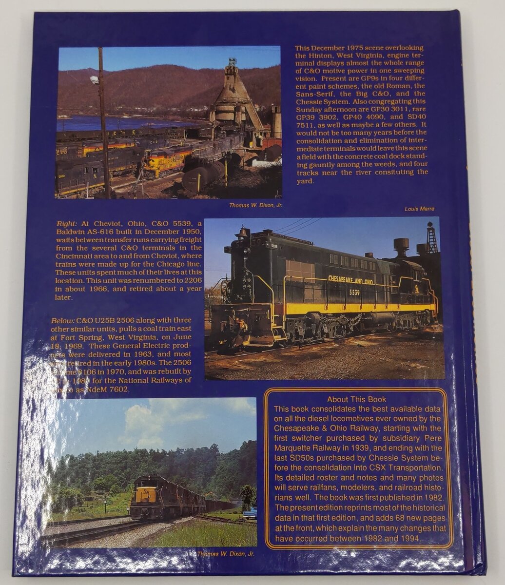 Chesapeake & Ohio Diesel Locomotives Hardcover Book By Carl W. Shaver EX
