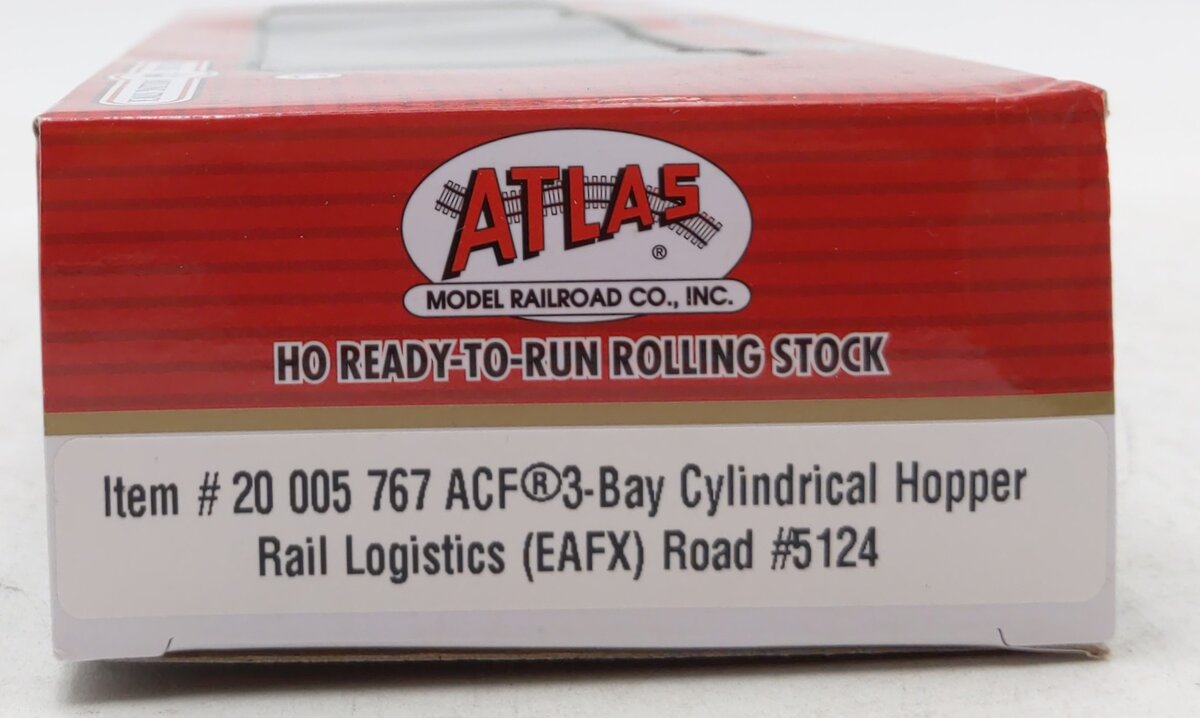 Atlas 20005767 HO Rail Logistics EAFX 3-Bay Cylinder Hopper #5124