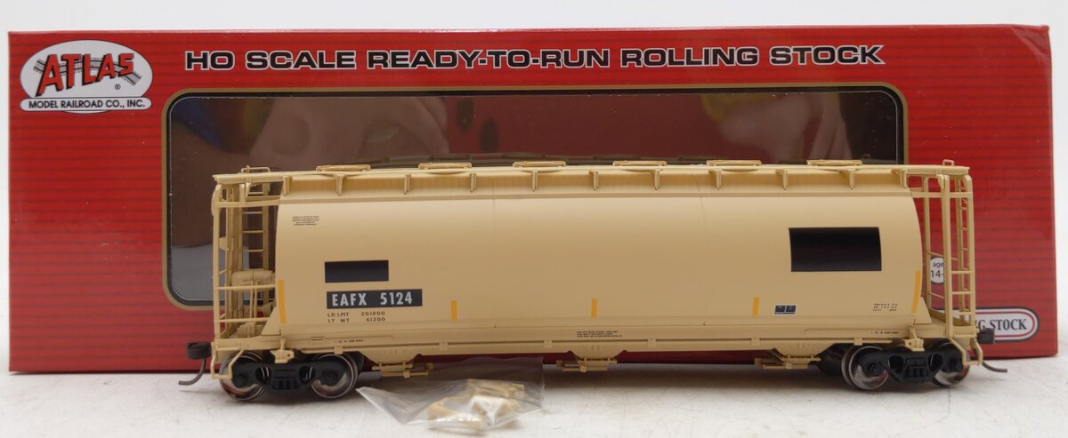 Atlas 20005767 HO Rail Logistics EAFX 3-Bay Cylinder Hopper #5124