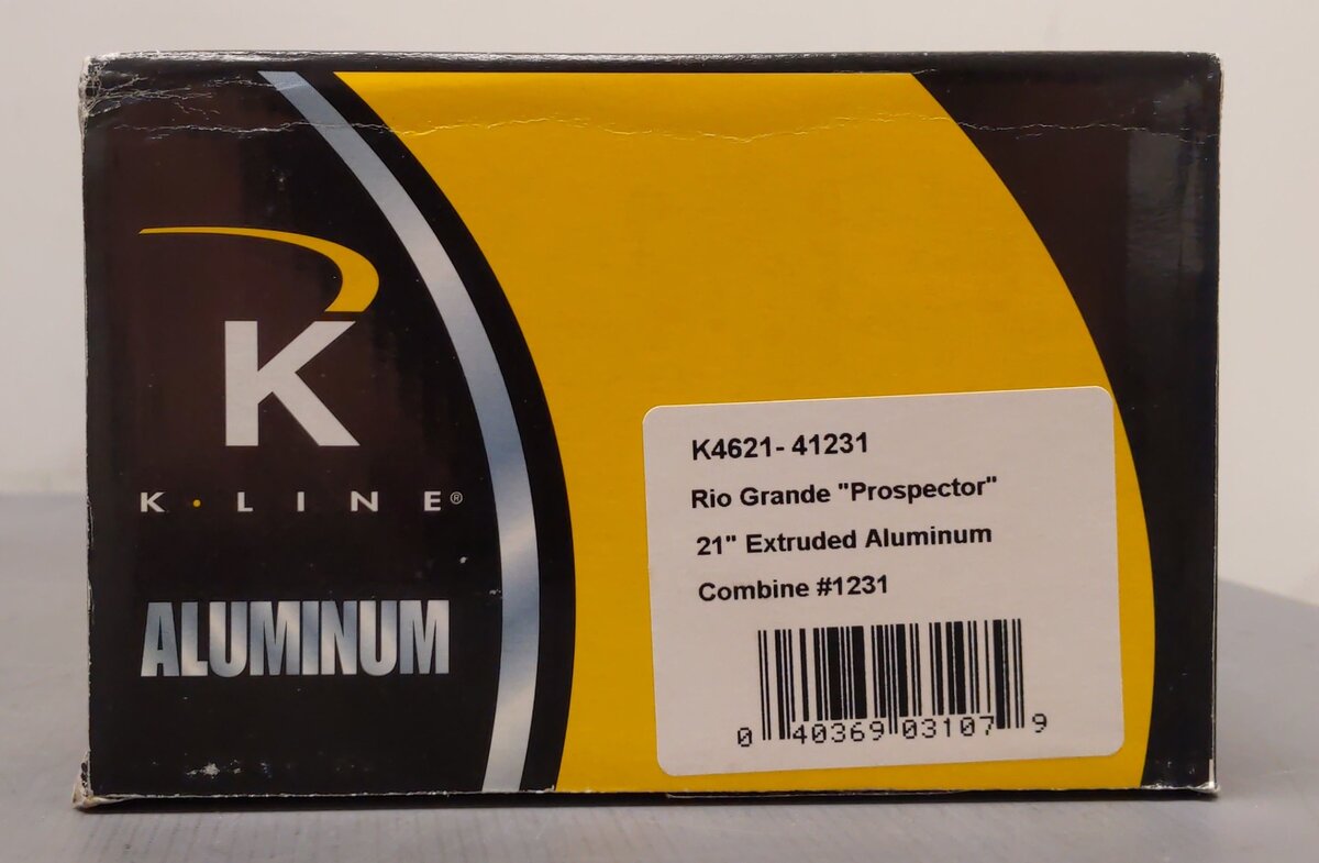 K-Line K4621-41231 O Rio Grande 21" Aluminum Combine Car #1231 LN/Box