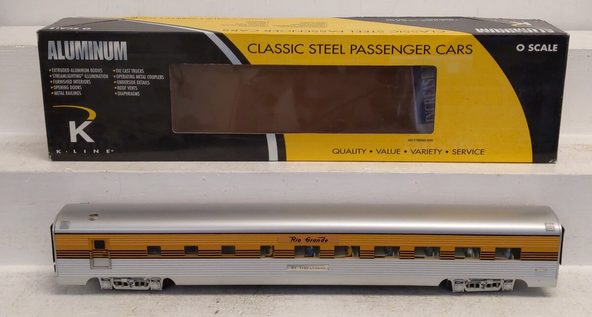 K-Line K4621-41280 O Rio Grande "Mt. Timpanogos" 21" Aluminum Diner Car #1280 LN/Box