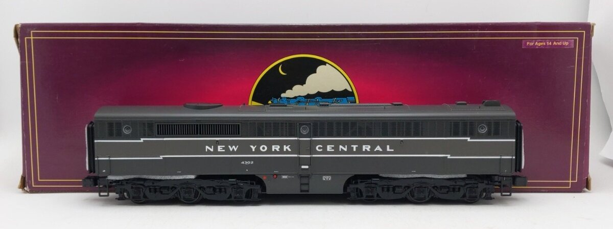 MTH 20-21246-3 O Gauge New York Central Unpowered Alco PA B-Unit Diesel #4302 LN/Box