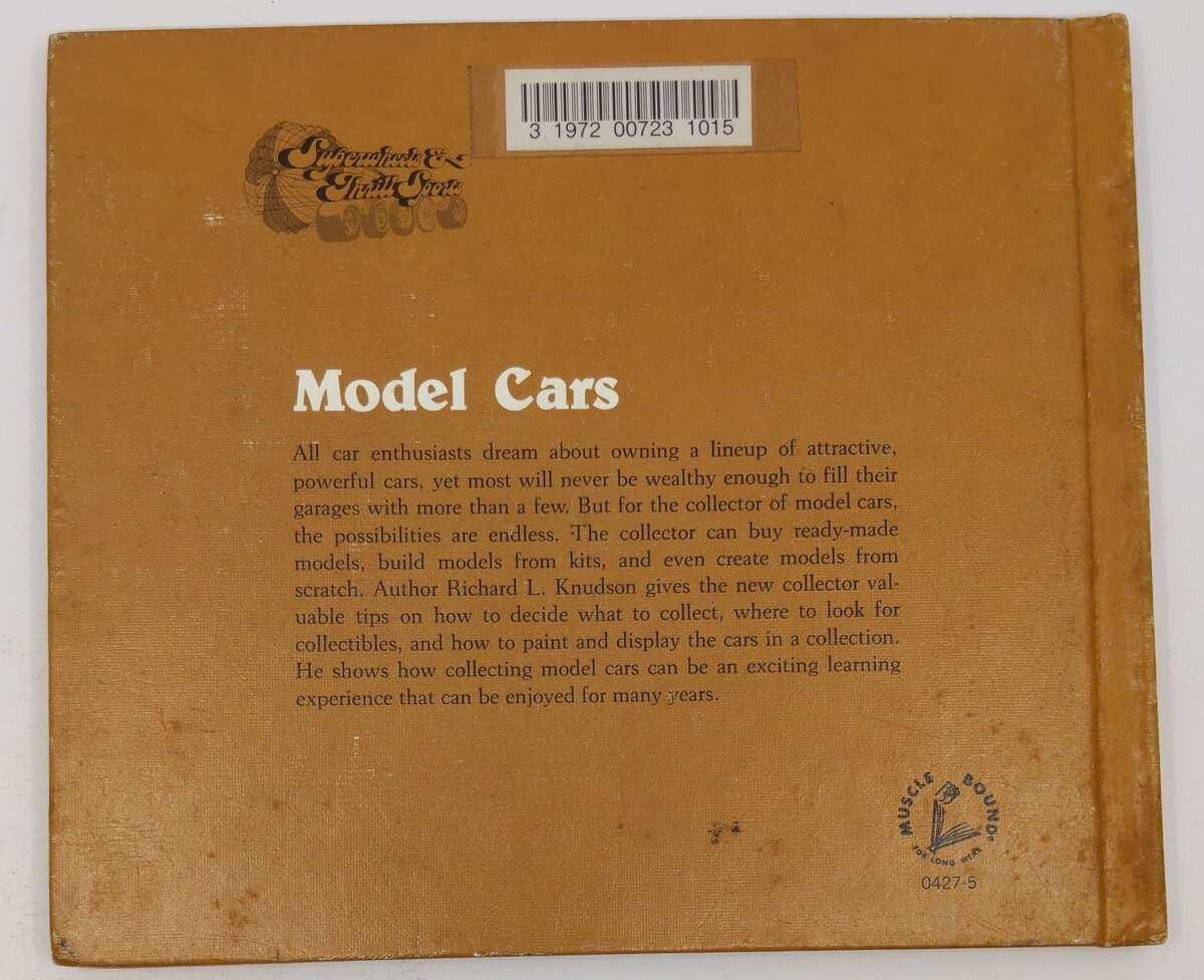 Model Cars Hardcover Book By Richard L. Knudson VG