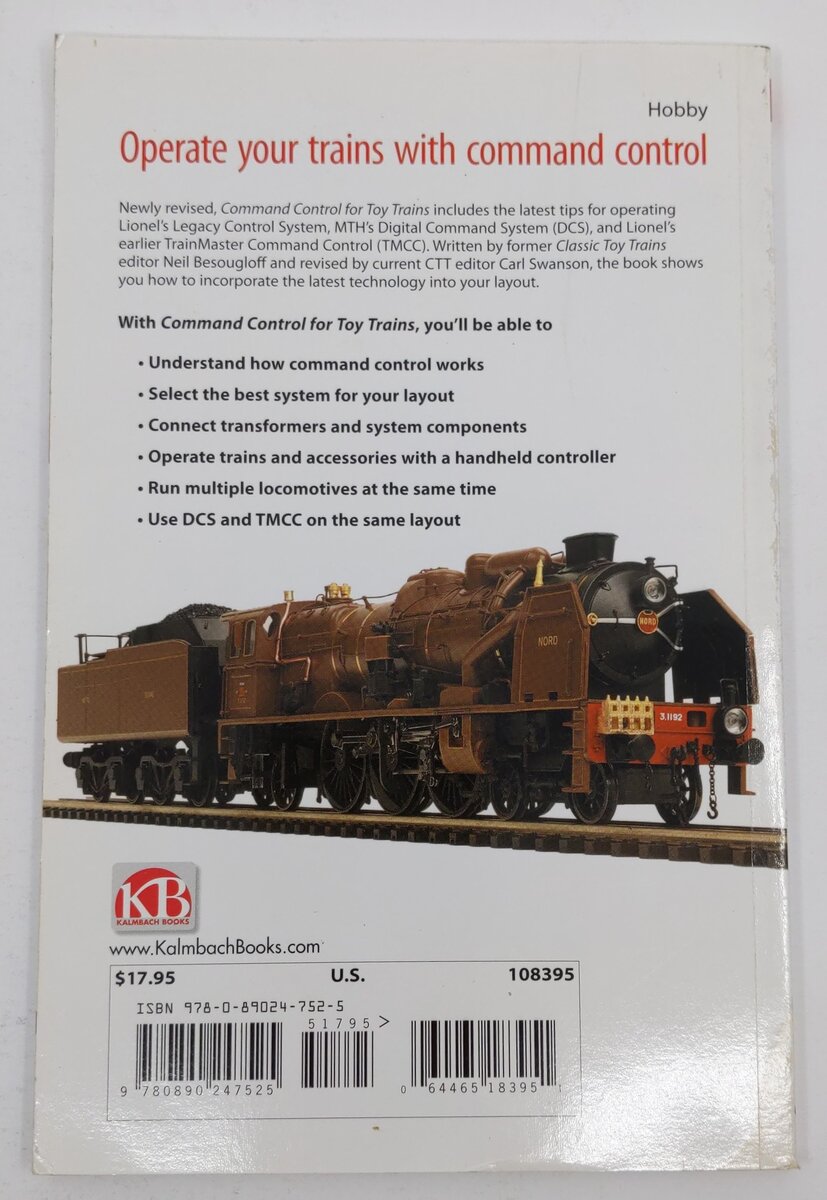 Command Control for Toy Trains Paperback Book By Neil Besougloff, Carl Swanson EX