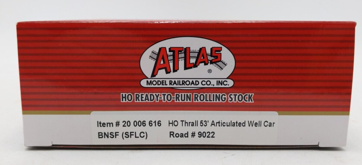 Atlas 20006616 HO Burlington Northern Santa Fe SFLC 53' Artic Well Car #9022