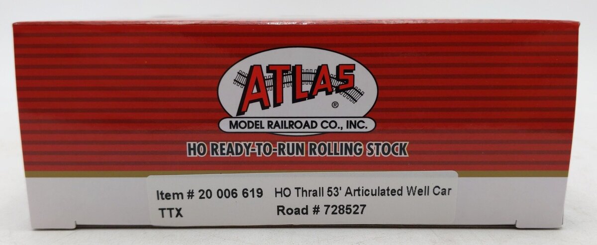 Atlas 20006619 HO TTX Yellow/Black 53' Artic Well Car #728527