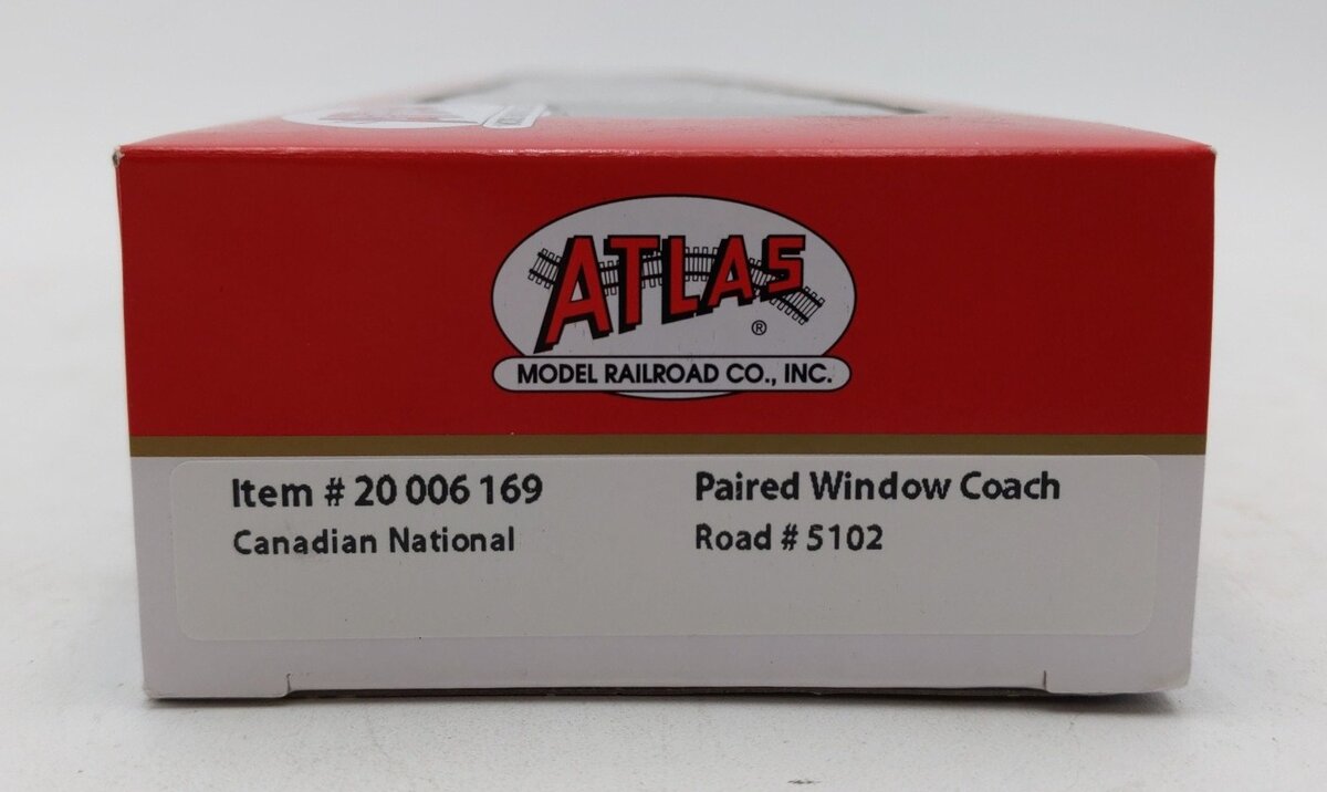 Atlas 20006169 HO Canadian National Paired Window Coach Car #5102