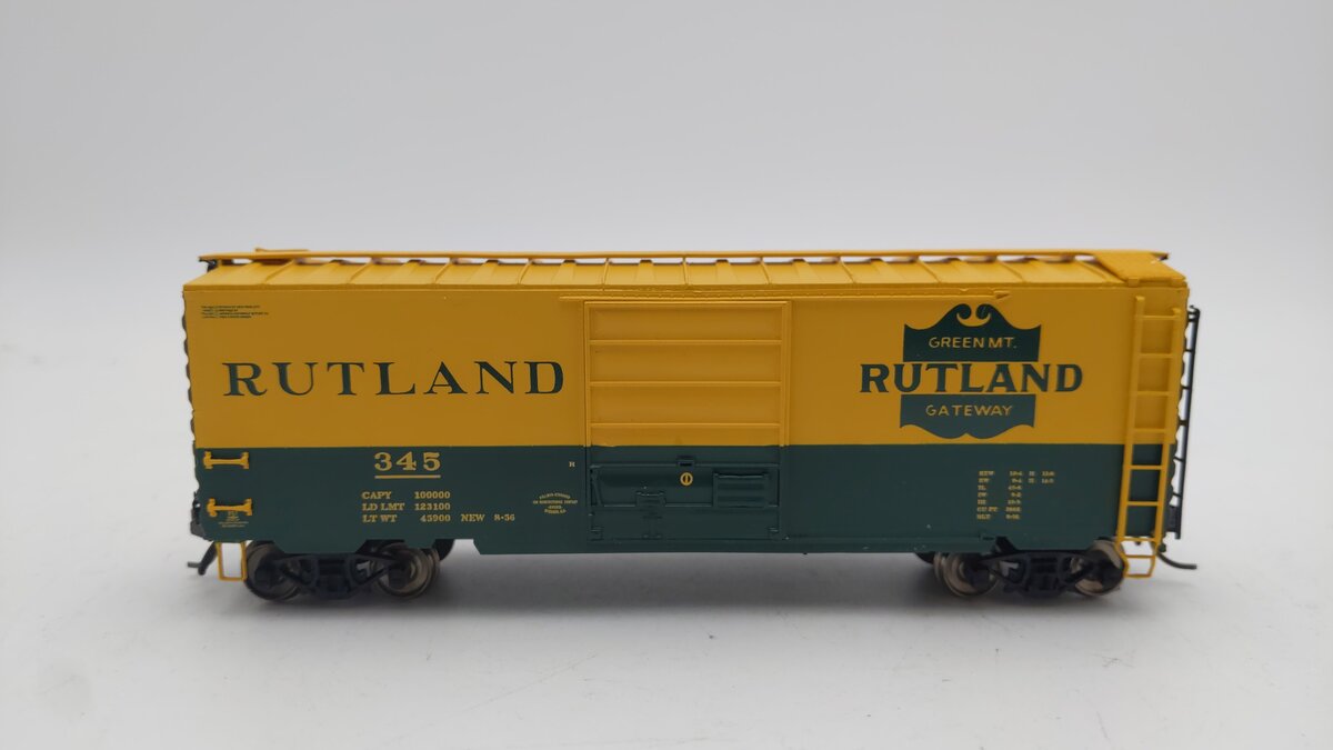 InterMountain 300-399 HO Scale Rutland 40' Box Car #345 EX/Box