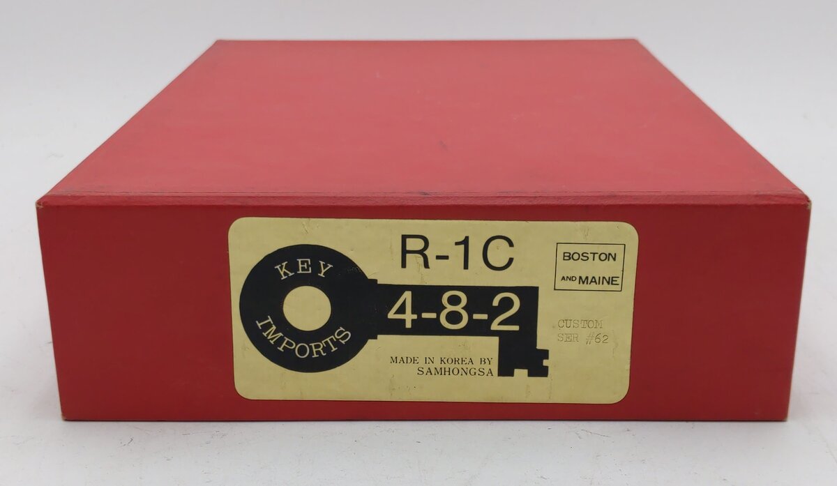 Key Imports HO Brass Boston & Maine R-1C 4-8-2 Steam Locomotive w/Tender #4110 LN/Box