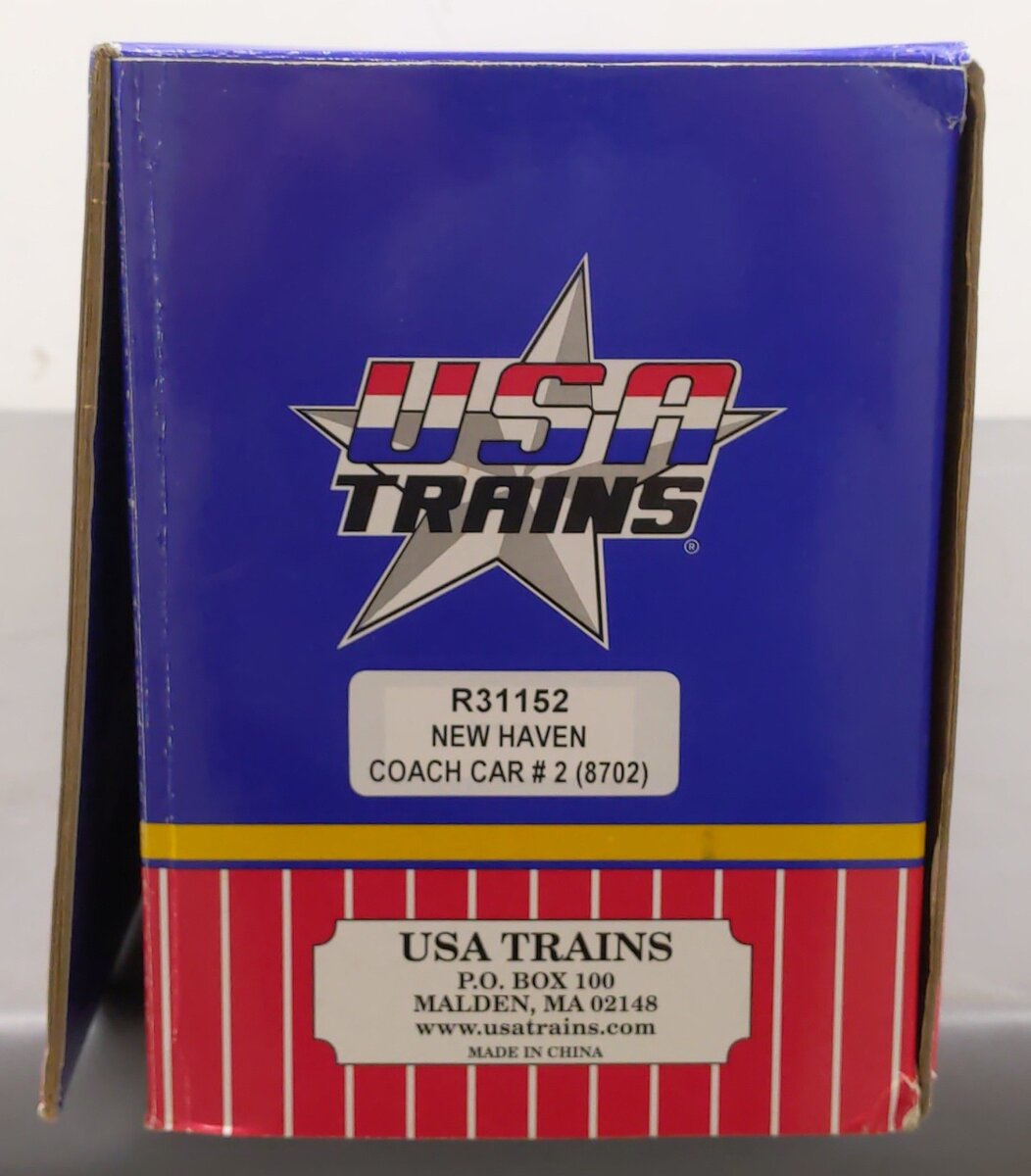 USA Trains 31152 G New Haven Corrugated Aluminum Coach #2, #8702 VG/Box