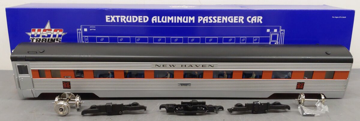 USA Trains 31152 G New Haven Corrugated Aluminum Coach #2, #8702 VG/Box