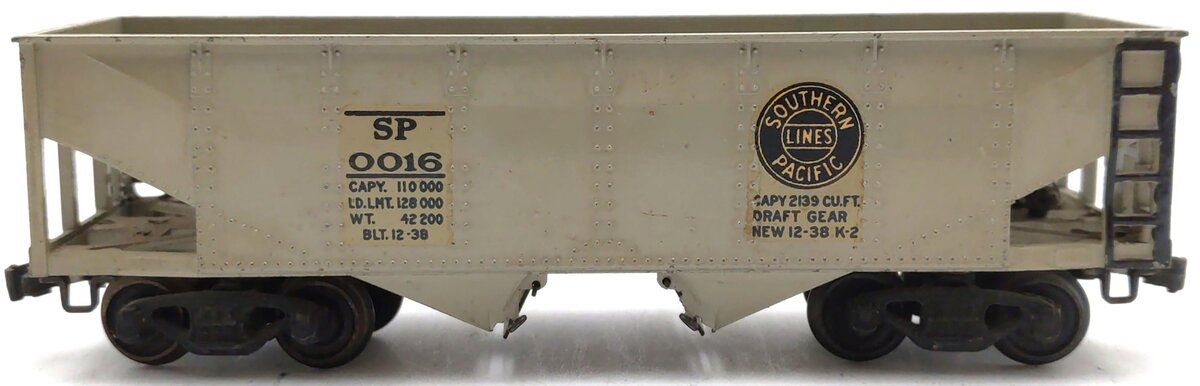 Lionel 0016 OO Gauge Southern Pacific Lines Grey Hopper Car - Detailed EX