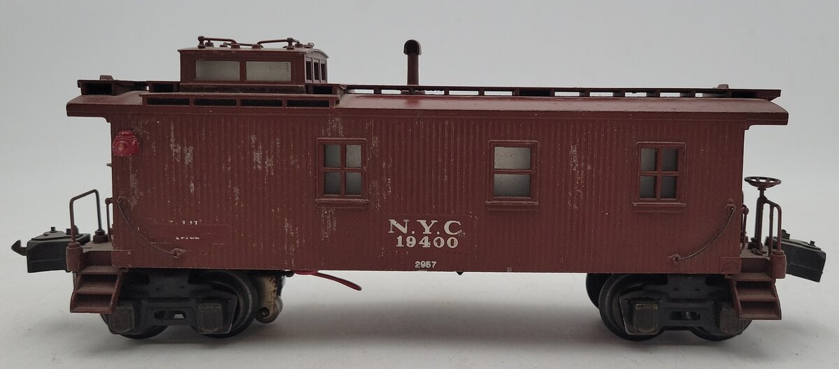 Lionel 2957 Vintage O Prewar New York Central Die-Cast Metal Illuminated Caboose VG