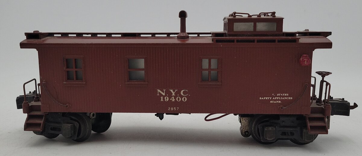 Lionel 2957 Vintage O Prewar New York Central Die-Cast Metal Illuminated Caboose VG