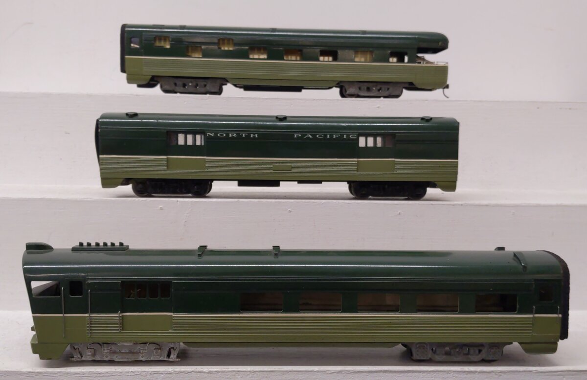 Custom O Scale Northern Pacific RDC & Passenger Car Set [2-Rail] VG